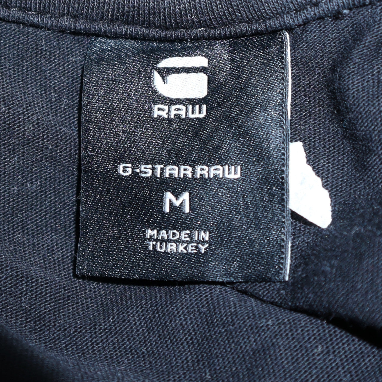 G-Star RAW Men's Black Slim Fit Graphic Logo T-Shirt Size M