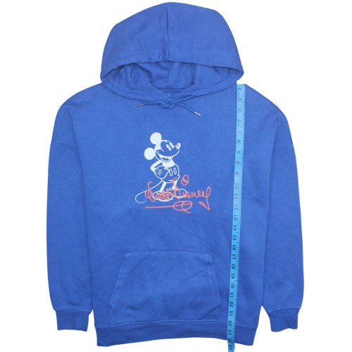 Primark Women Blue Disney Mickey Hoodie Size M Pullover Cotton Blend