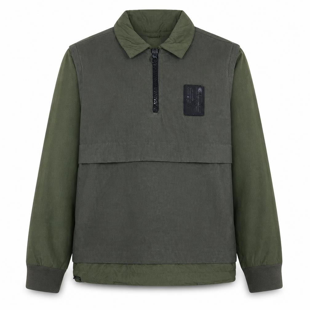 Champion Men's Green Small 1/2 Zip Collared Sweatshirt