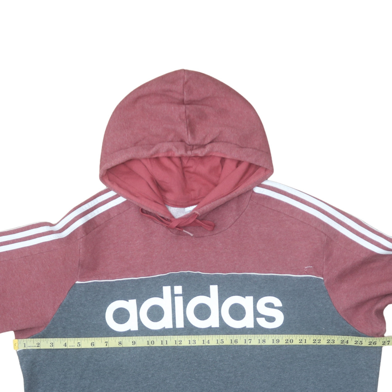 adidas Men’s Multicoloured 2XL Pullover Hoodie with Logo Stripes