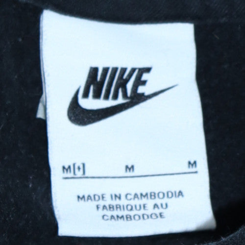 Nike Women Black M Pullover Sweatshirt Crew Neck Logo Classic