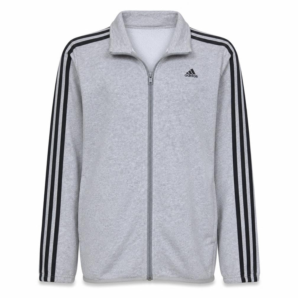 Adidas Boys Grey Track Jacket 15-16 Years Full Zip Lightweight Activewear