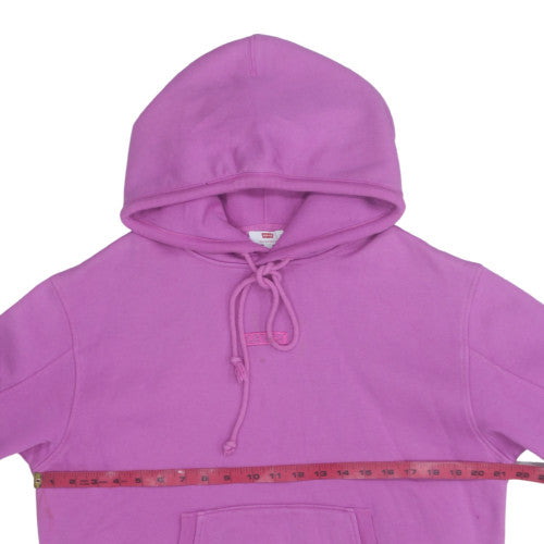 Levi's Womens Pink Pullover Hoodie XS Fleece Lined Casual Sweatshirt