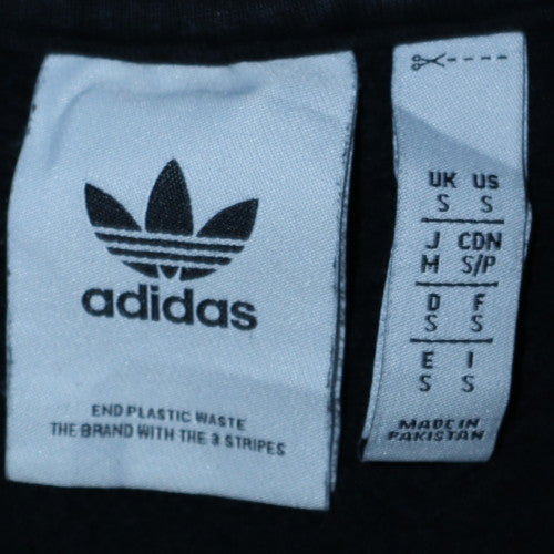 Adidas Men's Black Pullover Hoodie Small Classic Trefoil Logo