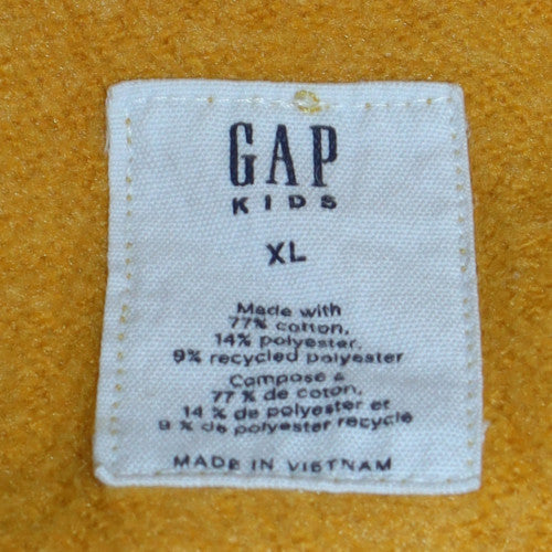 GAP Boys Yellow Crew Neck Pullover Sweatshirt XL 12-13 Years Cotton Blend