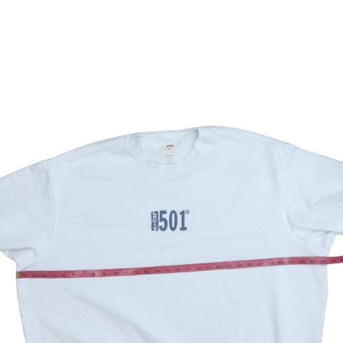 Levi's Men's White 2XL Relaxed Fit Crew Neck Logo Sweatshirt