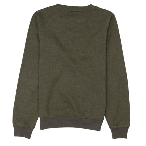 Hard Rock Cafe Men's Green Pullover Sweatshirt M Embroidered Logo Crew Neck