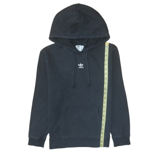 Adidas Womens Black Pullover Hoodie Size 6 Cotton Blend Casual