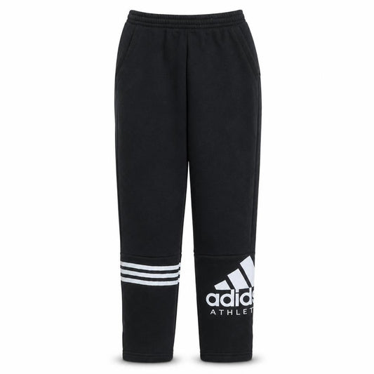 Adidas Boys Black Jogger Activewear Sweatpants 12 Years Fleece Tapered Fit