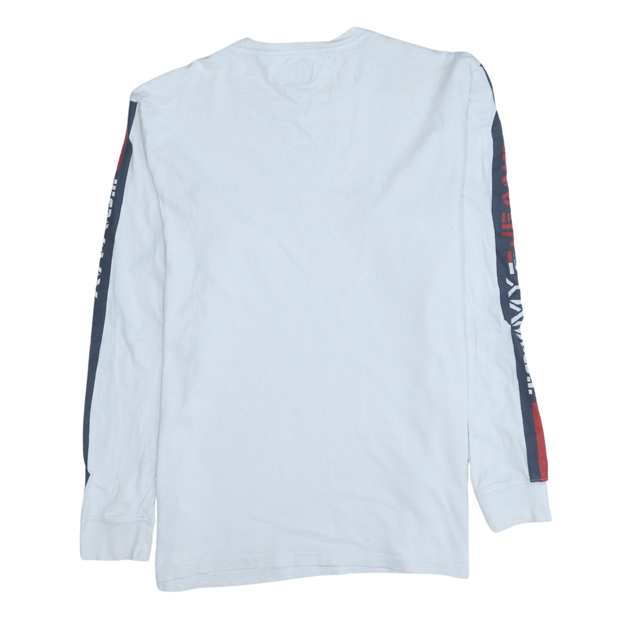Tommy Jeans Men's White XL Long Sleeve Logo Crew Neck Top