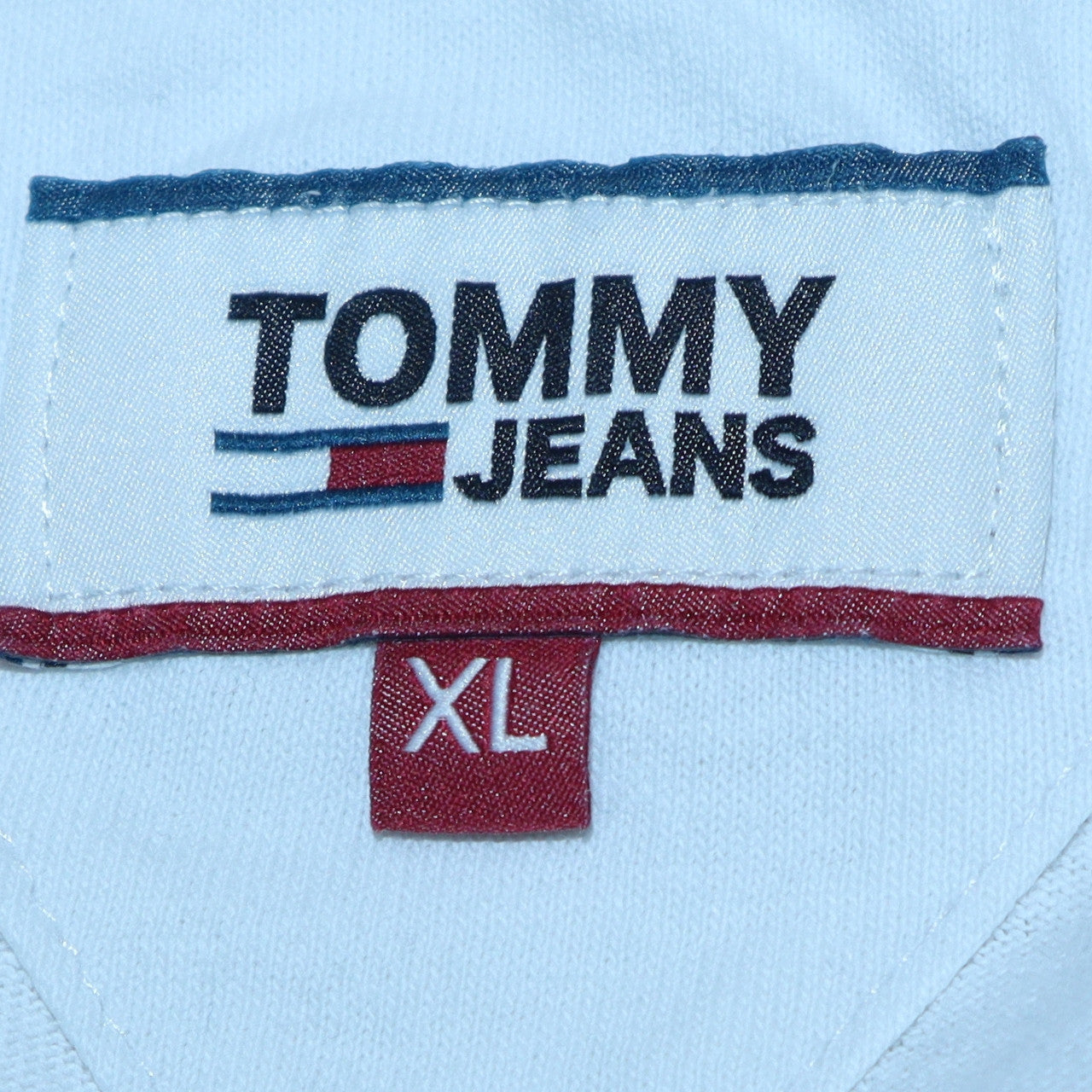 Tommy Jeans Men's White XL Long Sleeve Logo Crew Neck Top
