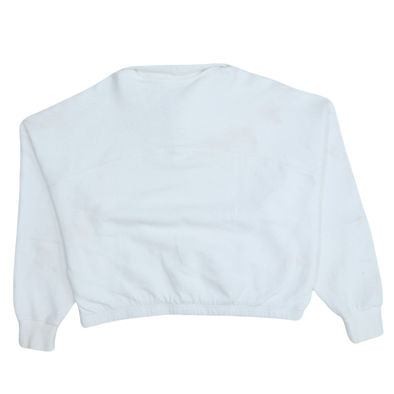Reebok Womens White 1/4 Zip Fleece Sweatshirt M