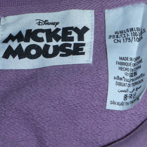 Disney Women's Purple Mickey Mouse Pullover Sweatshirt Size L