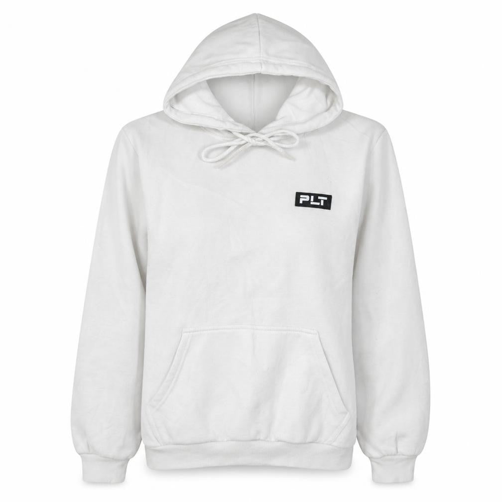 PrettyLittleThing Womens White Hoodie Small Pullover Cotton Blend