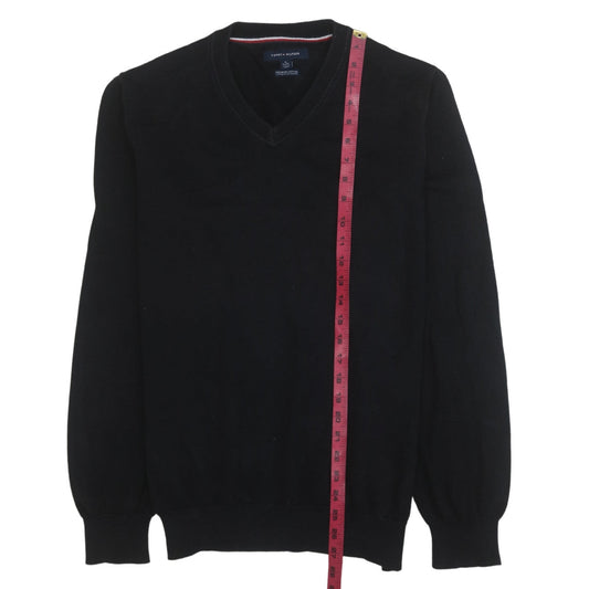Tommy Hilfiger Men’s Black V-Neck Cotton Pullover Sweater XL
