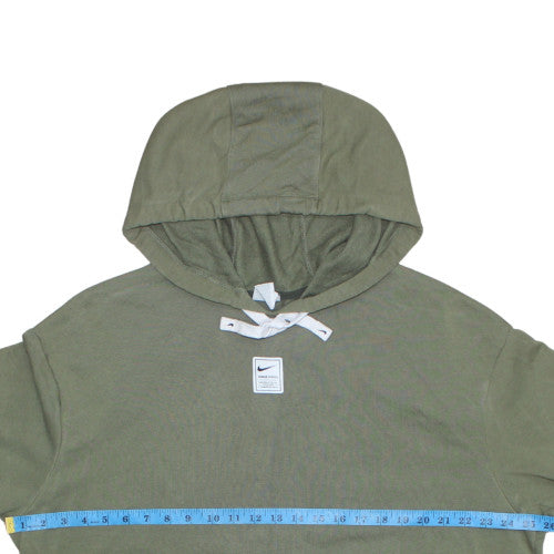 Nike Men's Green Pullover Hoodie L Dri-Fit Sports Sweatshirt