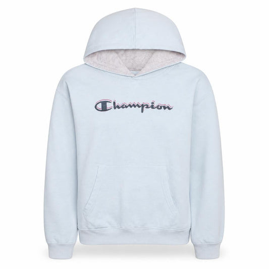 Champion Girls White Pullover Hoodie Size L Logo Fleece Sweatshirt