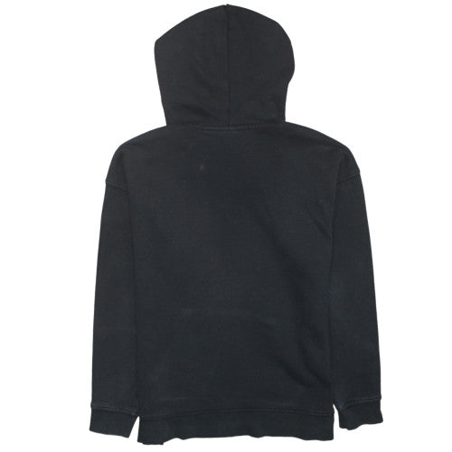 Adidas Women Black Hoodie Size 14 Pullover Cotton Blend Logo Hooded Sweatshirt