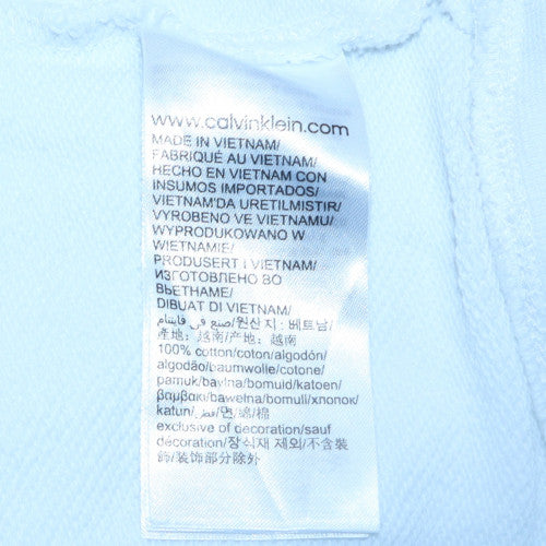 Calvin Klein Jeans Men's White Logo Crew Neck Sweatshirt M