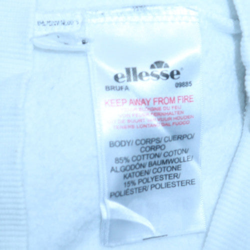 Ellesse Womens White XS Crew Neck Pullover Sweatshirt