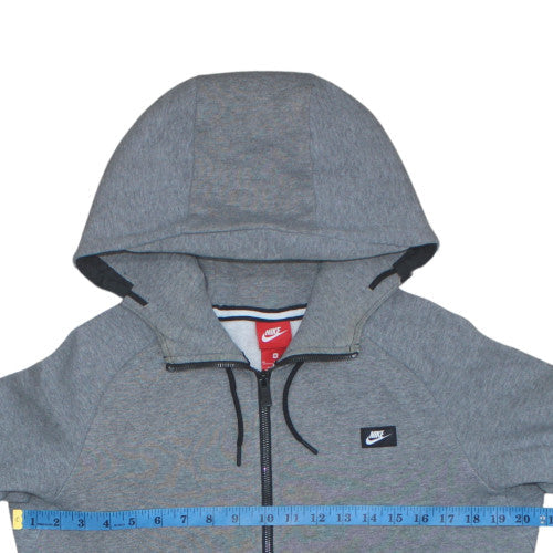 Nike Men's Grey Full Zip Hoodie M Regular Fit Fleece