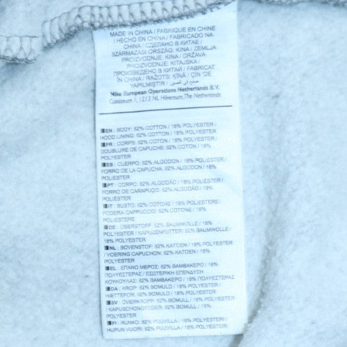 Nike Men's Grey Full Zip Hoodie M Regular Fit Fleece