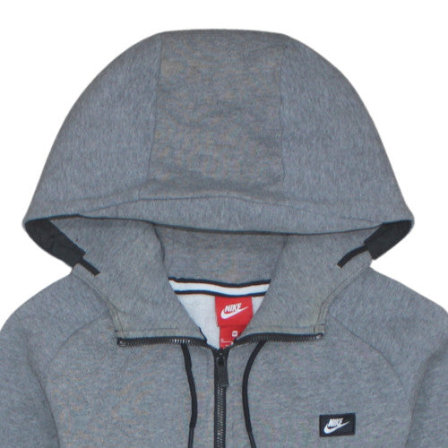 Nike Men's Grey Full Zip Hoodie M Regular Fit Fleece