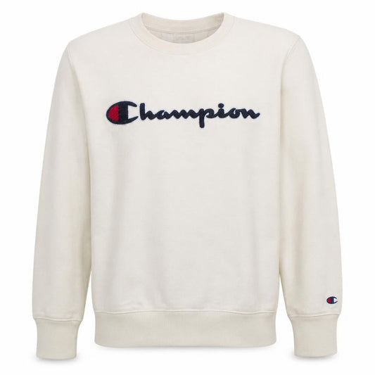 Champion Men's White Medium Pullover Logo Sweatshirt