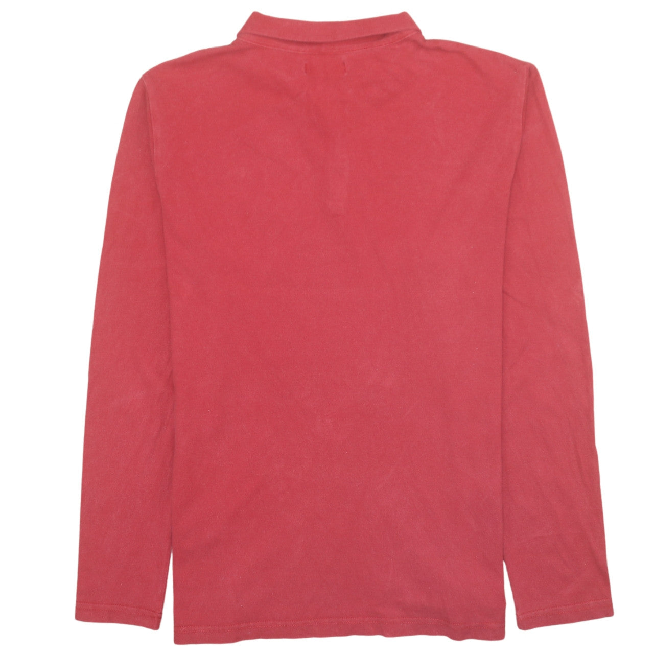 Napapijri Men’s Red XL Collared Henley Sweatshirt Classic Style