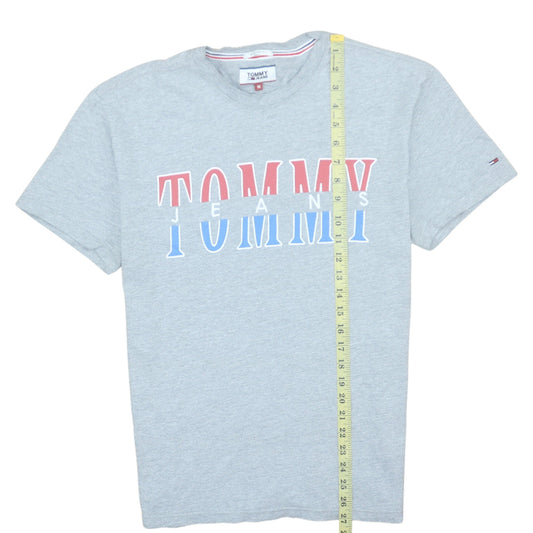 Tommy Jeans Men's Grey Regular Fit Crew Neck Short Sleeve T-Shirt M