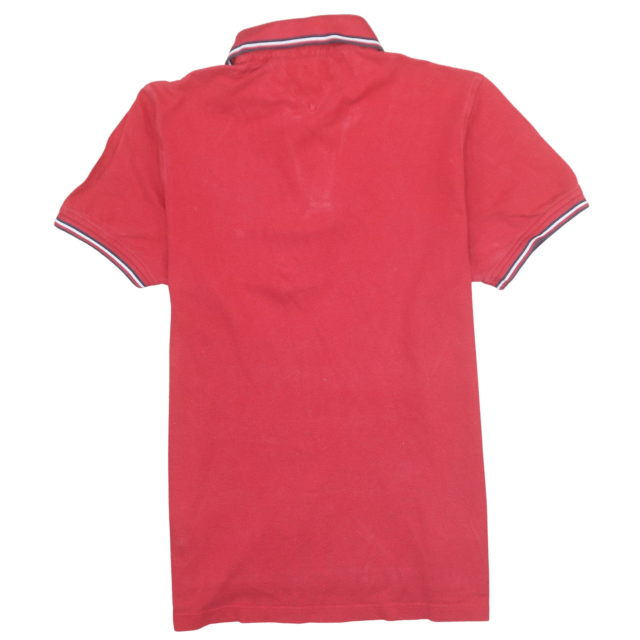 Tommy Hilfiger Men's Red Slim Fit Organic Cotton Polo Shirt L