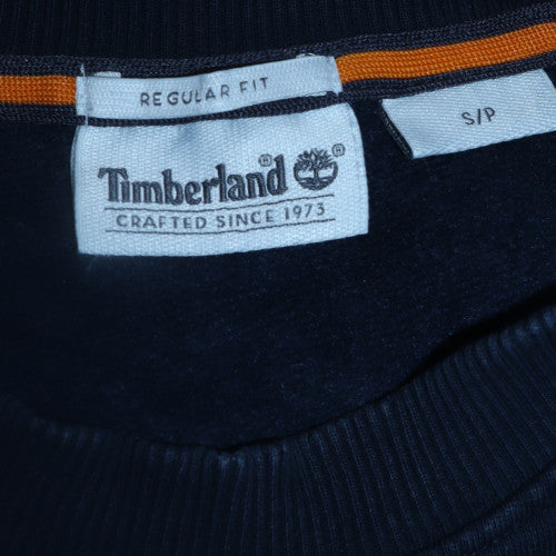 Timberland Men's Blue Logo Crew Neck Sweatshirt Size S Regular Fit