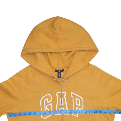 GAP Women Mustard Yellow Full Zip Hoodie XL Cotton Blend Casual