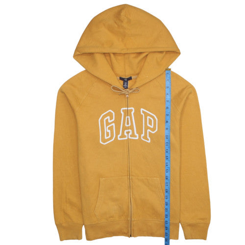GAP Women Mustard Yellow Full Zip Hoodie XL Cotton Blend Casual