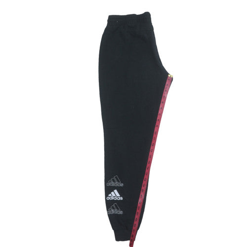 adidas Womens Black M Tapered Fleece Sweatpants