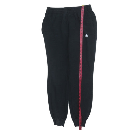 adidas Womens Black M Tapered Fleece Sweatpants
