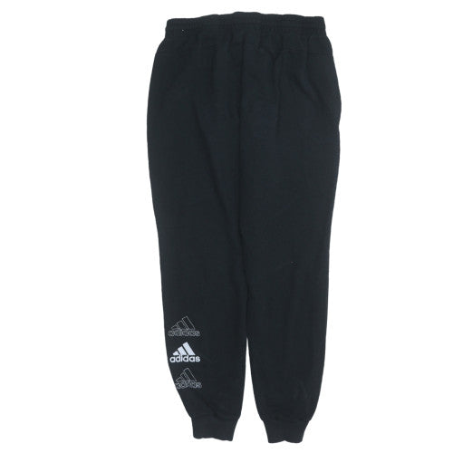adidas Womens Black M Tapered Fleece Sweatpants