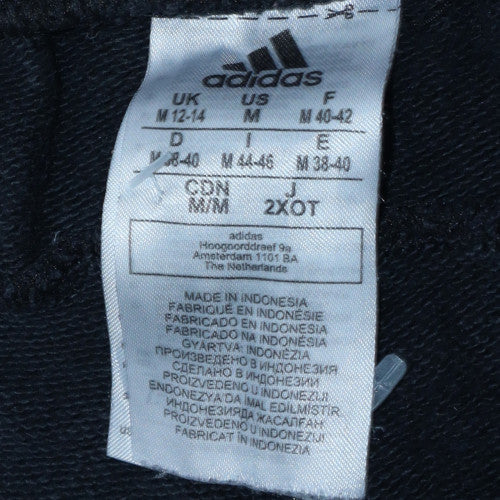 adidas Womens Black M Tapered Fleece Sweatpants