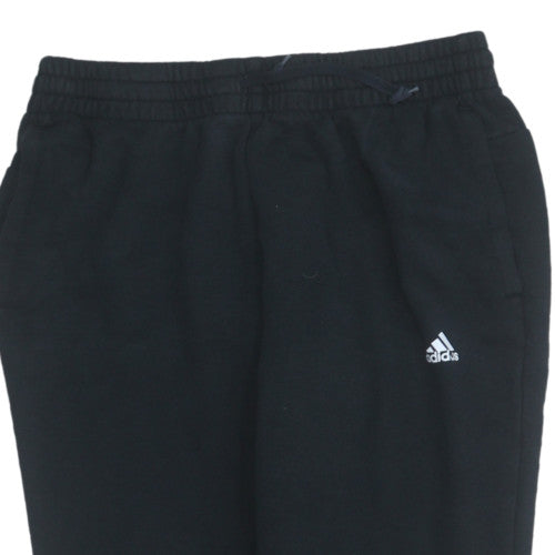 adidas Womens Black M Tapered Fleece Sweatpants