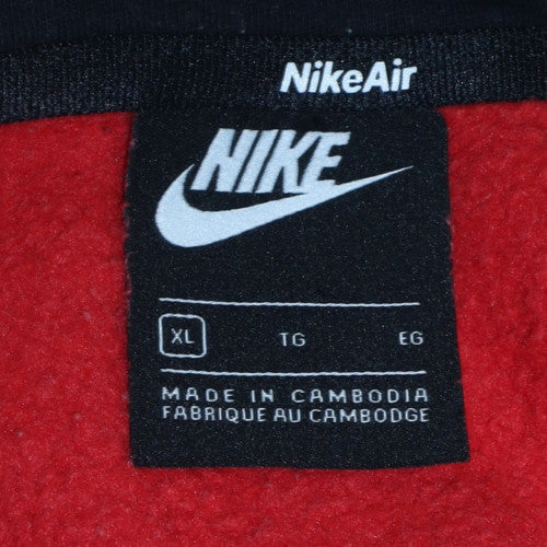 Nike Air Men's Red Full Zip Hoodie XL Hooded Sweatshirt