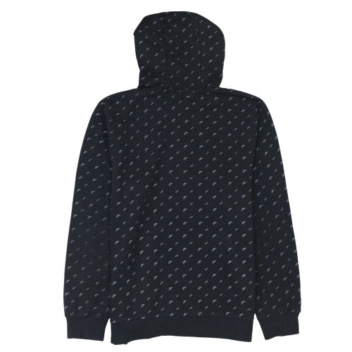 Fila Womens Black Pullover Hoodie Medium Cotton Blend Casual