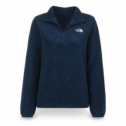 The North Face Womens Navy 1/4 Zip Fleece Pullover Sweatshirt Size S