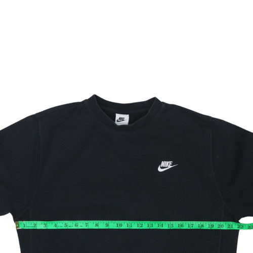 Nike Men's Black Small Pullover Crew Neck Logo Sweatshirt