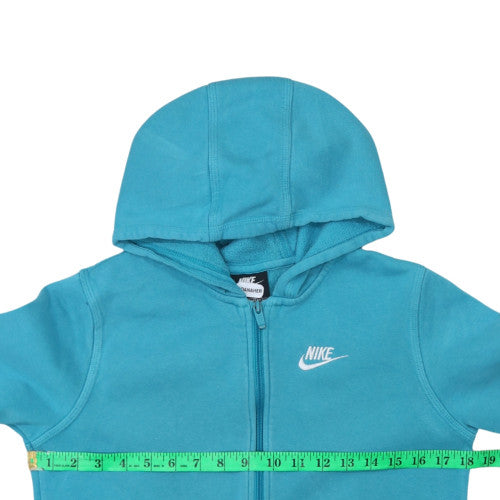 Nike Girls Blue Full Zip Hoodie L 147-158cm Fleece Sweatshirt