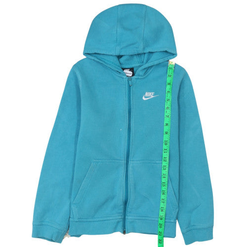 Nike Girls Blue Full Zip Hoodie L 147-158cm Fleece Sweatshirt