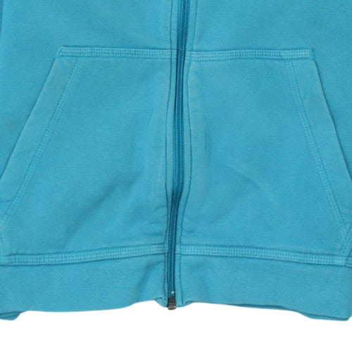 Nike Girls Blue Full Zip Hoodie L 147-158cm Fleece Sweatshirt