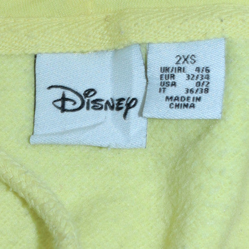 Disney Primark Women Yellow 2XS Pullover Hoodie Winnie the Pooh
