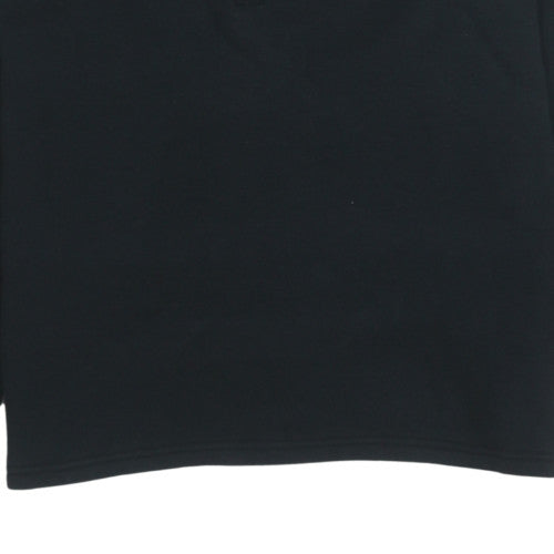 Adidas Womens Black 1/4 Zip Sweatshirt Size 10 Cotton Blend