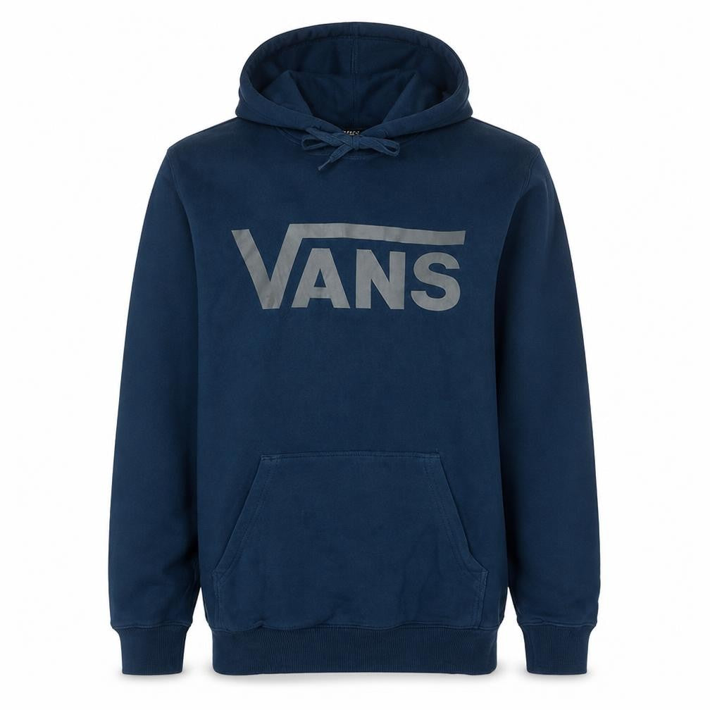 Vans Mens Blue Pullover Hoodie Small Regular Fit Cotton Fleece Logo