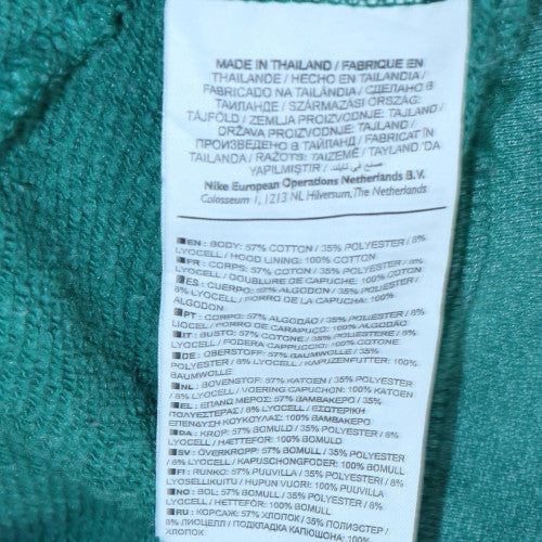 Nike Women’s Green Pullover Hoodie Small Cotton Blend Casual
